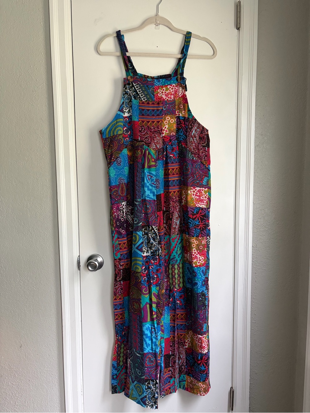 Source Unknown Multicolor Patchwork Jumpsuit Romper